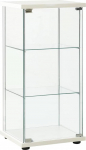vidaXL Display Cabinet with 3 Layers Glass Display Case Collector's Display Cabinet Bookcase Living Room Bedroom Tempered Glass White