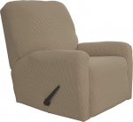 Easy-Going Diivan Cover for Recliner Chair Stretch Diivan 4 t&uuml;kki m&ouml;&ouml;bli kaitsja diivan pehme elastse alumise Spandex Jacquard kangas v&auml;ike Check (Lounger, Natural)