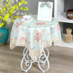 USTIDE rustikaalne lilleline laudlina pitsiservaga vintage luksuslik laudlina 120x120cm