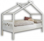 Stella Trading stiilne &uuml;heinimesevoodi 90 x 200 cm koos varikatusega - mugav teismelise toa voodi, valmistatud massiivsest m&auml;nnipuidust - 98 x 170 x 209 cm (B x K x S)