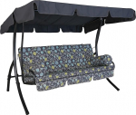 Angerer 1920ndate Trendy Hollywoodi kiik, 3-kohaline, Korfu terrakota, Riva, 210 x 145 x 160 cm