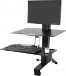 Ergotron WorkFit-S Single HD t&ouml;&ouml;jaam koos t&ouml;&ouml;pinnaga+ (33-351-200)