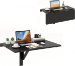 GYMAX seinale kokkupandav laud, 80 x 60 cm, k&ouml;&ouml;gilaud, kokkupandav, ruumi s&auml;&auml;stev puidust s&ouml;&ouml;gilaud, laua seinale kinnitamine, kokkupandav laud, seinalaud s&ouml;&ouml;gituppa ja &otilde;ppetuppa (must)