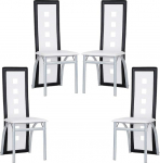Homewell Esszimmerstuhl-Set, 44 x 53 x 102 cm, R&uuml;ckenlehne mit sechs L&ouml;chern, quadratisch, verschiedene Farben zur Auswahl