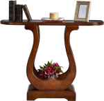 Sofatisch Flurtisch Schmaler Konsolentisch Mit Stauraum, Beistelltisch Aus Holz F&uuml;r Den Eingangsbereich, Hinter Dem Sofa Oder Im Flur, Ideal F&uuml;r Kleine R&auml;ume(Brown A,90x30x80cm)