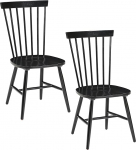 OSP Home Furnishings Eagle Ridge Traditsiooniline Windsor stiilis s&ouml;&ouml;gitoolid 2 tk t&auml;ispuidust musta v&auml;rvi komplekt