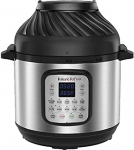 Instant Pot Duo Crisp + Hot Air Fryer 11-in-1 Electric Multi Cooker 5.7 L - Pressure Cooker, Air Fryer, Slow Cooker, Steamer, Dehydrator with Grill, Warming and Baking Function, Stainless Steel