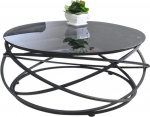 &Uuml;mmargune kohvilaud karastatud klaasist k&uuml;ljelaud Creative Wrought Iron Personality elutuba diivan k&uuml;ljelaud must