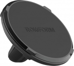 ROKFORM - topeltmagnetiline &otilde;huventilaatori kinnitus, super kleepuv klamber, alumiiniumist autokinnitus, mis &uuml;hildub MagSafe telefonikorpustega (must)