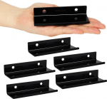 Vin&uuml;&uuml;lplaatide seinaplaatide riiul 6-osaline komplekt, plaadiriiul saab kuvada oma lemmikplaate v&otilde;i kollektsioone, kuulata LP-d kodus v&otilde;i kontoris (must)