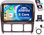 6G + 128G 8 Core Wireless Carplay Android autoraadio Mercedes Benz S-klassile W220 VV220 1998-2005 9-tolline autoraadio koos Android auto navigatsiooniga GPS WiFi peeglilink Bluetooth FM/RDS/DSP EQ/SWC tagurdamine