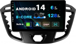 SXAUTO Android 14-6G+128G - IPS autoraadio sobib Ford Tourneo Transit Custom (2013-2021) - Wireless Carplay/Android Car/DSP - Kaamera + MIC - DAB roolijuhtimiss&uuml;steem Fast Boot 360-Cam - 2 DIN