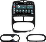 Costum Fit autoraadio Renault Clio jaoks Android GPS Bluetooth WiFi Dab USB Full HD puuteekraaniga 10-tolline Easyconnect 8-tuumaline protsessor h&auml;&auml;lk&auml;sklused
