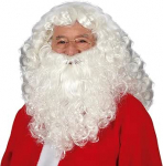 FIESTAS GUIRCA Santa HQ parukas ja habe (&uuml;ks suurus) - kost&uuml;&uuml;mi aksessuaar j&otilde;uludeks ja uueks aastaks - ideaalne pidudele ja pidustustele - T&auml;iskasvanutele - Valge