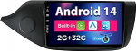 SXAUTO Android 14 IPS autoraadio Kia CEE'd CEED JD (2012-2018) jaoks - Sisseehitatud CarPlay / Android Car - Tagurduskaamera tasuta - 2G + 32G - Juhtrattajuhtimine DAB Fast Boot WiFi DSP - 2 DIN 9 tolliga