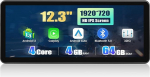 SIXWIN 4+64G Android 13 autoraadio koos CarPlay/Android Car/Mirror Link, 12,3-tolline HD puuteekraan toetab WiFi GPS Bluetooth 5.0 FM/RDS 32EQ
