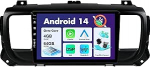 SXAUTO Android 14 autoraadio Citroen Jumpy 3 / Peugeot Expert / Toyota Proace / Opel Vivaro (2016-2021) - Traadita CarPlay Android auto - 4G + 64G - Kaamera + mikrofon - DAB roolijuhtimispult - 2 DIN 9