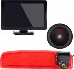 「18 mm objektiivi tippkvaliteediga tagurduskaamera + 4,3-tolline TFT LCD-ekraaniga monitor」Autode katuse tagurduskaamera asendamine Renault Dacia Kolmanda Dokker Logan MCV 89037431 3. piduritulede jaoks