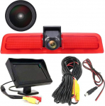 18 mm objektiivi tippkvaliteediga tagurduskaamera + 4,3-tolline TFT LCD-ekraan monitor pidurituli auto katuse tagurduskaamera VW Caddy Life 2K Facelift III Box 2KA Estate Cross Maxi Tdi Third 3 2003-2014 kohta