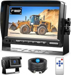 Tagurduskaamera komplekt, 7-tolline HD Dual Split Screen monitor, IP69 veekindlad tagurduskaamerad, IR &ouml;&ouml;n&auml;gemine, parkimisabi, veoauto / haagis / buss / kaubik / p&otilde;llumajandus (12-24 Volt)