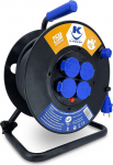 K-Power elektrikaablirull, ristl&otilde;ikega, 3 G2,5 mm&sup2;, H07RNF 16 A, 4 pesa IP44, termiline kaitsel&uuml;liti, kandek&auml;epide, pikenduskaabel ... (25 m 3G2,5)