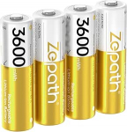 4 x AA liitiumpatareid, laetav AA aku, t&uuml;&uuml;p Li-ion 3600 mWh AA patareid, madala enesepuhastusega 1,5 V AA patareid, koos patarei kaitsekarbiga