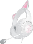 Razer Kraken Kitty V2 Wired RGB peakomplekt koos Kitty Earsiga m&auml;ngimiseks ja striimimiseks (325 g, Triforce 40 mm juht, HyperClear Cardioid mikrofon, Surround Sound) Valge
