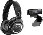 Audio-Technica M50xBT2 juhtmevabad k&otilde;rvaklapid Black & Logitech C920 HD PRO veebikaamera