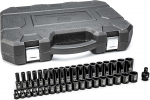 GearWrench 84948N 39 Pc. 1/2" Drive 6 Point Standard & Deep Impact Metric Socket Set, Black, Various Set of 39 Pieces