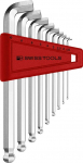 PB SWISS TOOLS 2212H-10CN L&uuml;hikese peaga kuuskantpeaga varda mutriv&otilde;tmete komplekt koos kuuliga