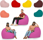 ZainBag,de Seat Cushion Outdoor Seat Cushion Children's Bean Bag XL 110 cm Diameter Armchair XXL Bean Bag XXL Fluffy XXL Cushion Giant Bean Bag 145 cm Diameter (Pink, 110 cm Diameter)