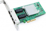 Gigabit v&otilde;rguadapter (NIC/CNA), neli vasest RJ45 porti, Intel 82580 jaoks, PCI Express 2.0 X4