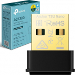 TP-Link AC1300 Nano traadita MU-MIMO USB 2.0 adapter, kahesageduslik, miniatuurne disain, toetab Windows 10/8.1/8/7, Mac OS 10.15 ja varasemad versioonid, k&otilde;rge turvalisus WPA3, lihtne seadistamine (Archer T3U Nano)