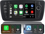 Traadita Carplay raadio Seat Ibiza 6j 2009-2014.7-tolline IPS puuteekraan, Seat Ibiza 6j raadio toetab Android Car & Mirrorlink, originaal SCC, Bluetooth, mikrofon, AM FM RDS, USB, DSP/Subwoofer