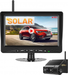 Juhtmevaba p&auml;ikesep&ouml;&ouml;rdekaamera koos 7-tollise monitoriga: HD 1080P, v&otilde;imas &ouml;ine n&auml;gemine ja IP66 veekindel, traadita parkimisabi veoautole, kaubikule, maasturile, haagissuvilale.