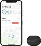 Musegear Mini Key Finder koos Bluetooth rakendusega, v&otilde;tmete leidmine mobiiltelefoni jaoks mustas toonis, iOS ja Android jaoks, v&otilde;tmete leidmine