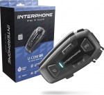 Interphone U-COM 8R - Bluetooth peakomplekt mootorratta jaoks - mootorratta intercom 24 inimesele kuni 1,6 km raadiusega - Bluetooth k&auml;ed-vabad komplekt mootorratta kiivrile