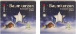 2 valge kuusepuu k&uuml;&uuml;nla pakend umbes 14 x 110 mm (2 x 16 tk) J&otilde;ulupuu k&uuml;&uuml;nlad P&uuml;ramiidk&uuml;&uuml;nlad