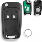 433 MHz 2-nupuga kaugjuhtimispuldi v&otilde;tmehoidik Opel Vauxhall Insignia Astra J Adam Meriva Zafira Mokka Cascade Viva koos ID46 kiibiga v&otilde;tmehoidikuga