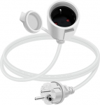 Schuko pikendus l&uuml;hike 16 A 250 V pikenduskaabel kaitsekontaktiga Schuko l&uuml;hike pikenduskaabel Outdoor 2 AC pistikupesale IP44 v&auml;listingimustes v&otilde;i siseruumides, kodus (valge, 1,5 m)