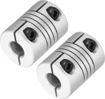 hankekaart Flexible Wellenkupplung, 5 kuni 6 mm, 20 mm pikkus, 15 Durchmesser, Klemmwellenkupplung, Aluminiumlegierung, Gelenkverbinder, Schrittmotor-Kupplung f&uuml;r 3D-Drucker, CNC-Maschinen