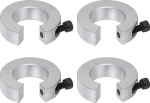 QUARKZMAN Linear Rail Stoppers for Linear Rail SBR25 Aluminium Shaft Collar with Set Screw 25 mm Bore 45 mm AD 12 mm Thick Linear Rails Shaft Stop Ring SBR Rail Stopper Pack of 4