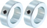 sourcing map 2 x Screw Collars, 1-1/2" Bore Galvanized Steel Shaft Collars, 2-1/2" OD, 13/16" Width Axle Boot for Linear Rod Shaft Guide