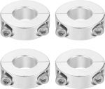 hankimise kaart 4 Pack Double Split Shank Collar, 5/8 "Bore, kaheosaline Clamp Collar 1.5" OD, kokkusurumine Fitting (2024 Alumiinium)