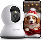 blurams Indoor Security Camera, 2K 1080P Cameras, Home Security, 360&deg; Security Camera, AI Face Detection, Night Vision, Motion Detection, Siren, Cloud & SD (2.4GHz Only)