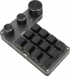Fockety Gaming Keyboard, 12 klahvi makroklaviatuur, multifunktsionaalne DIY &uuml;he k&auml;ega programmeeritav mehaaniline klaviatuur 3 nupuga, Plug and Play Gaming (Wired USB)