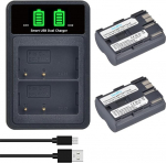 DuraPro 2X BP-511A BP-511 BP 511 BP511A aku + LCD Dual USB laadija Canon EOS 5D 10D 20D 20D 30D 40D 50D 300D D30 D60 Rebel PowerShot G1 G2 G3 G5 G6 Pro 1 Pro 90 Pro 90 Pro 90 Pro 90 IS kaamera IS