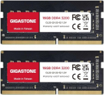 【DDR4 RAM ainult s&uuml;learvutitele】GIGASTONE 32GB Kit (2x16GB) DDR4 3200MHz (2933/2666MHz) PC4-25600 CL22 1.2V SODIMM 260Pin Non-ECC puhverdamata s&uuml;learvutite m&auml;lu uuendamine