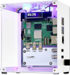 Yahboom Raspberry Pi 5 korpus, alumiiniumist mini-torni korpus koos jahutusega PWM-ventilaatoriga ja RGB-v&auml;rvi muutuva meeleolu valgusega