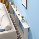 Schmaler Couchtisch 85145 cm, schmale Konsole f&uuml;r Wohnzimmer/Schlafzimmer, wei&szlig;es schmales Regal, perfekter Nachttisch oder Eingangstisch, 130 x 20 cm (B x T x T)